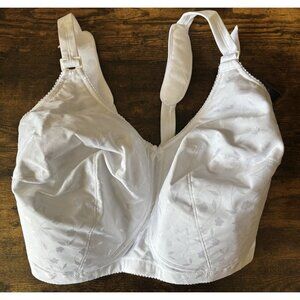 New Elila Jacquard Full Coverage Full Support Bra Size 36M Softcup 1305 Wireless